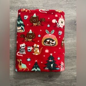 Festive Red Holiday Blanket